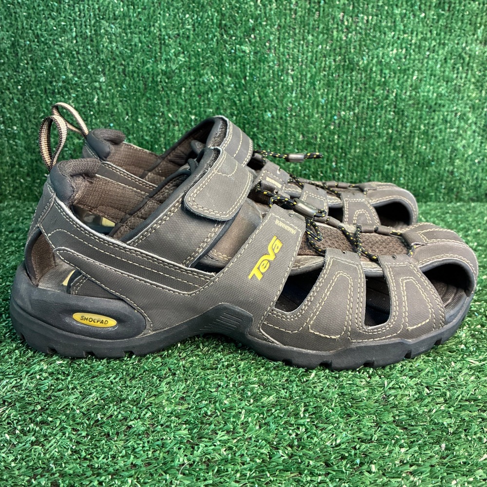 Teva Forebay Closed Toe Hiking ShocPad Sport Fisherman Sandal Brown Mens Size 10